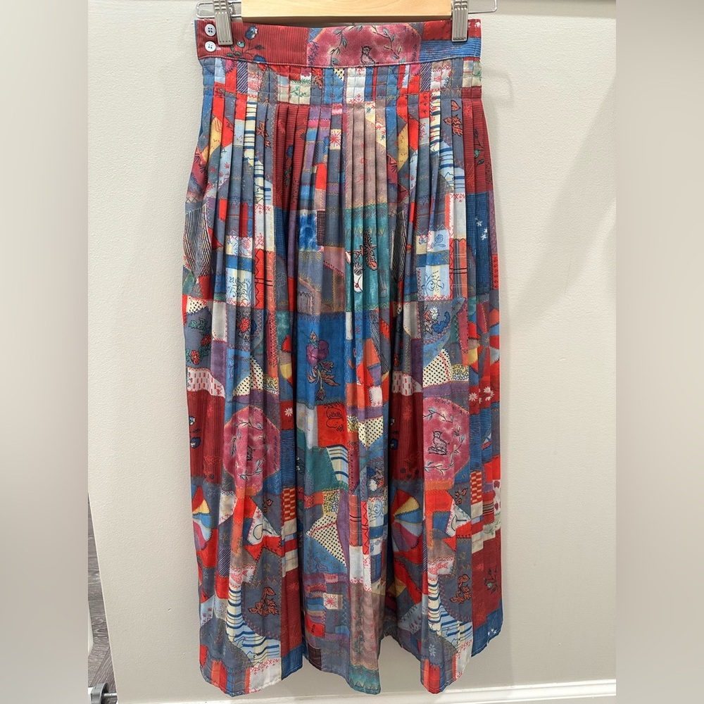 Colorful Patchwork Vintage Skirt for Women – Brand New & Unique